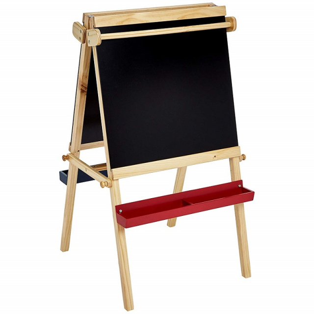 3-Sided Art Activity Easel; Chalkboard, Blackboard, Dry Erase