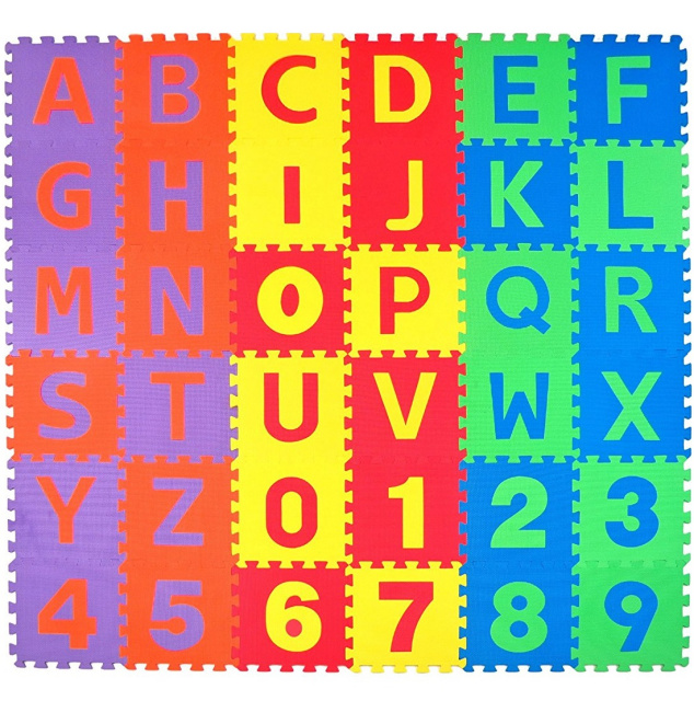 foam floor alphabet and number puzzle mat