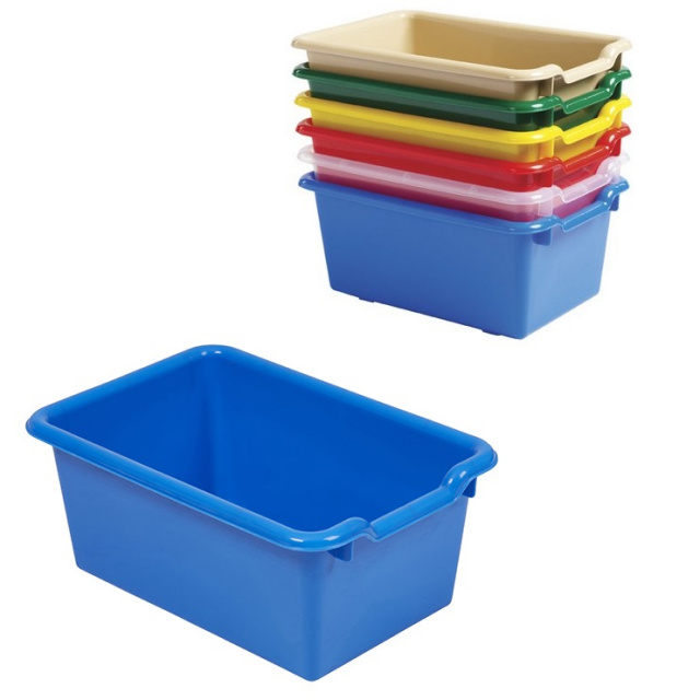 Slate Blue Small Plastic Storage Bin 6 Pack - TCR2088583