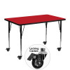 FF Mobile 30" X 48" Activity Table w/ Laminate Top - Red